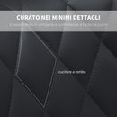 Set 2 Sgabelli Imbottite da Bar 44x50,5x90-110 cm in Similpelle Grigio