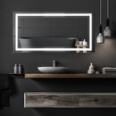Specchio per Bagno da Parete  120x60x4 cm con LED e Interruttore Touch