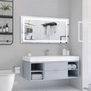 Specchio per Bagno da Parete  120x60x4 cm con LED e Interruttore Touch