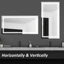 Specchio per Bagno da Parete  120x60x4 cm con LED e Interruttore Touch