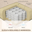 Poltrona per Salotto in Stile Francese 74x86x102 cm con Seduta Imbottita e Cuscini in Poliestere Beige      