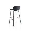 Set 2 Sgabelli 42x43x91,5 cm in Tessuto Nero