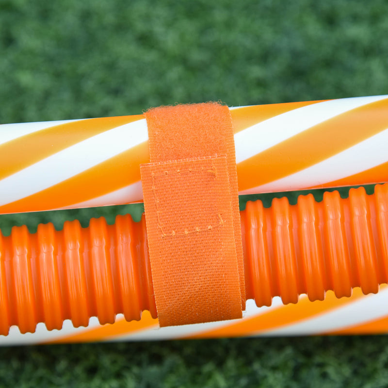 Set Addestramento Cani da Esterno Ø60x297 cm Slalom Ostacolo e Tunnel Arancione