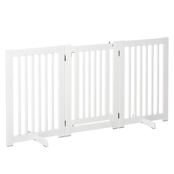 acquista Barrière de Sécurité Pliable pour Animaux 155x35,5x76 cm en MDF Blanc