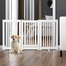 Cancelletto di Sicurezza Pieghevole per Animali Domestici 155x35,5x76 cm in MDF Bianco