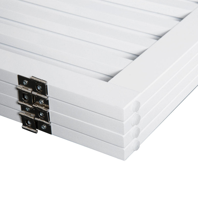 Cancelletto di Sicurezza Pieghevole per Animali Domestici 154,5x1,8x61 cm in Legno Bianco