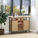 Credenza con Ante e Vani Aperti 100x35x80cm in MDF Rovere