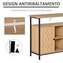 Credenza con Ante e Vani Aperti 100x35x80cm in MDF Rovere