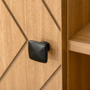 Credenza con Ante e Vani Aperti 100x35x80cm in MDF Rovere