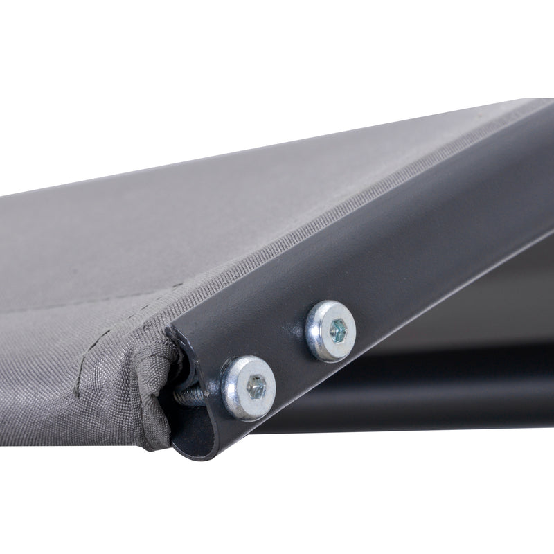 Dondolo 3 Posti da Giardino 189x133x176,5 cn in Metallo e Poliestere Grigio