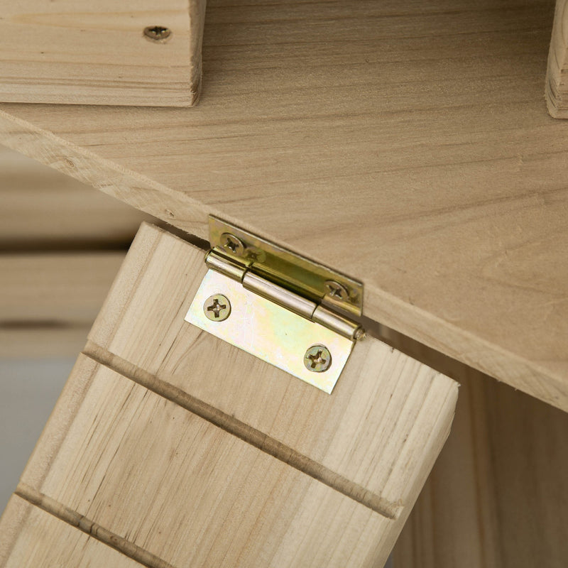 Gabbia per Roditori e Criceti 78x40x44 cm con Tetto Apribile in Legno Naturale