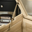 Gabbia per Roditori e Criceti 78x40x44 cm con Tetto Apribile in Legno Naturale