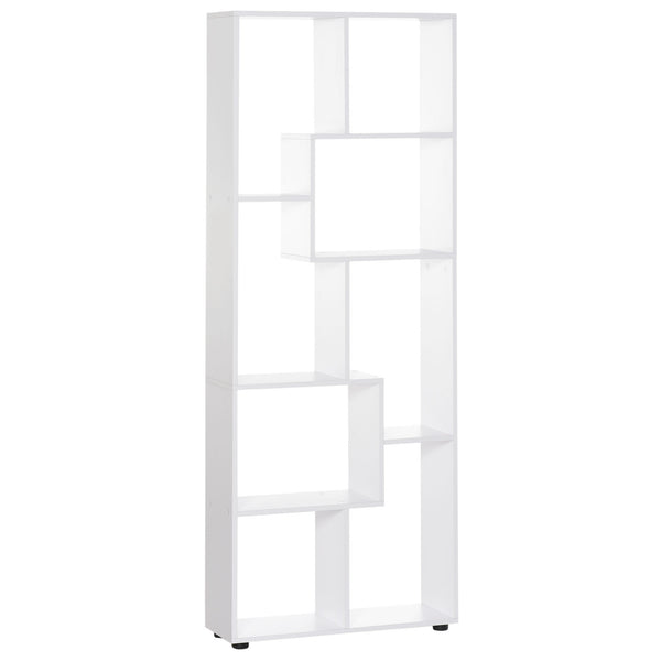 Bibliothèque Design 8 Étagères 70x24x178 cm en Bois Aggloméré Blanc online