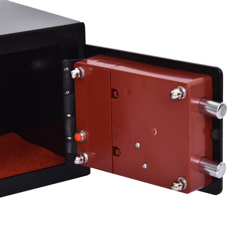 Cassaforte a Mobile Elettroinica a Batteria 23x17x17 cm in Acciaio Nera