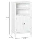 Mobiletto da Bagno 1 Mensola 2 Ante 50x30x93 cm in Legno Bianco