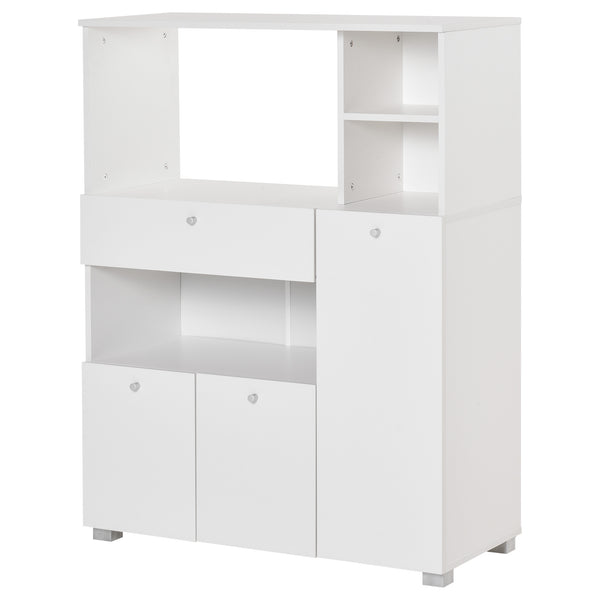 Buffet d'armoire de cuisine avec étagère d'armoire et tiroir 90x40x120 cm en bois blanc online