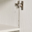 Mobile da Cucina Credenza con Ruote e Ripiano 60,4x40,3x97 cm in Legno Truciolare Bianco