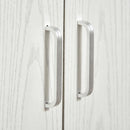 Mobile da Cucina Credenza con Ruote e Ripiano 60,4x40,3x97 cm in Legno Truciolare Bianco