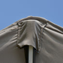 Ombrellone da Giardino con Luci LED a Pannello Solare Ø2,66m in Metallo e Poliestere Grigio