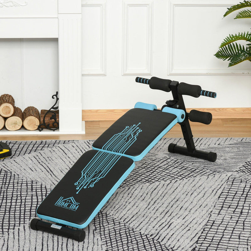 Panca Fitness per Addominali Inclinata Multifunzione Regolabile