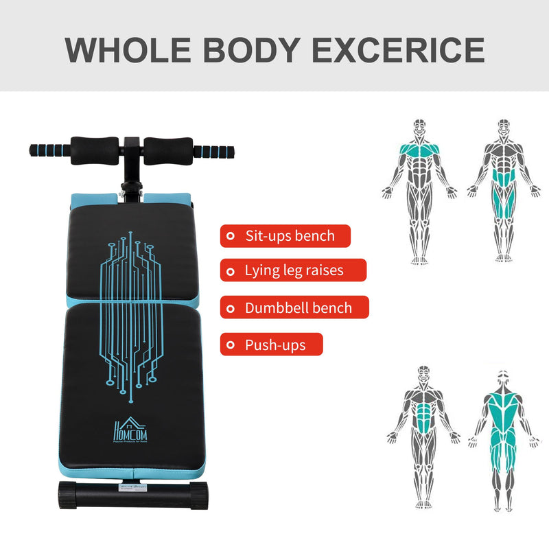 Panca Fitness per Addominali Inclinata Multifunzione Regolabile