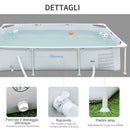 Piscina Fuori Terra Autoportante 252x152x65 cm con Filtro e Valvola Grigio