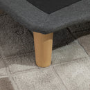 Poltrona Relax Reclinabile con Puof Poggiapiedi in Tessuto Grigio