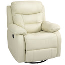 Poltrona Relax Reclinabile con Poggiapiedi in Similpelle Bianca