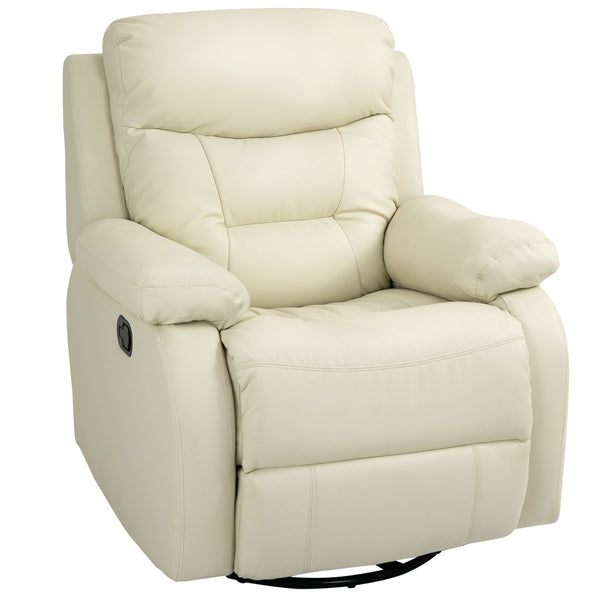 prezzo Fauteuil inclinable Relax avec repose-pieds en similicuir blanc