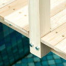 Ponticello per Giardino con Ringhiera 228x75x110 cm in Legno Naturale