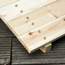 Ponticello per Giardino con Ringhiera 228x75x110 cm in Legno Naturale