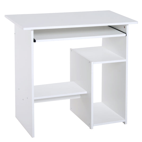 Bureau Compact 80x45x75 cm en Bois Blanc sconto
