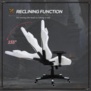 Sedia da Gaming Ergonomica con Luci a LED in Similpelle Bianca