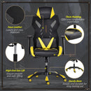 Sedia da Gaming Ergonomica in Similpelle e Rete Nero e Giallo
