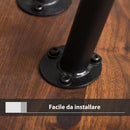 Set 2 Tavolini a Forma di Goccia in Legno Noce