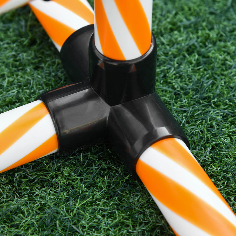 Set Addestramento Cani da Esterno Slalom Ostacolo e Tunnel con Sacca Trasporto Arancione