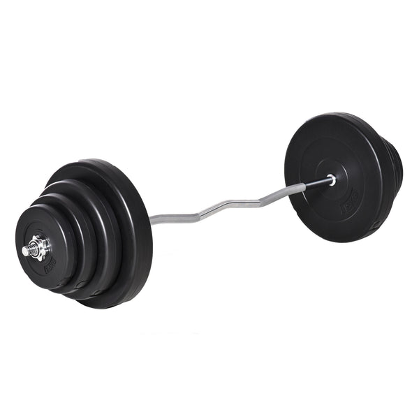 online Set Barre Acier Incurvée 140 cm avec 8 Disques Poids Réglable 70 Kg