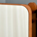 Specchio da Terra 40x44,5x170 cm con Appendiabiti Mensole e Ruote Noce