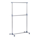 Stender Appendiabiti Estensibile 165x48x180 cm in Acciaio Inox e ABS Cromato