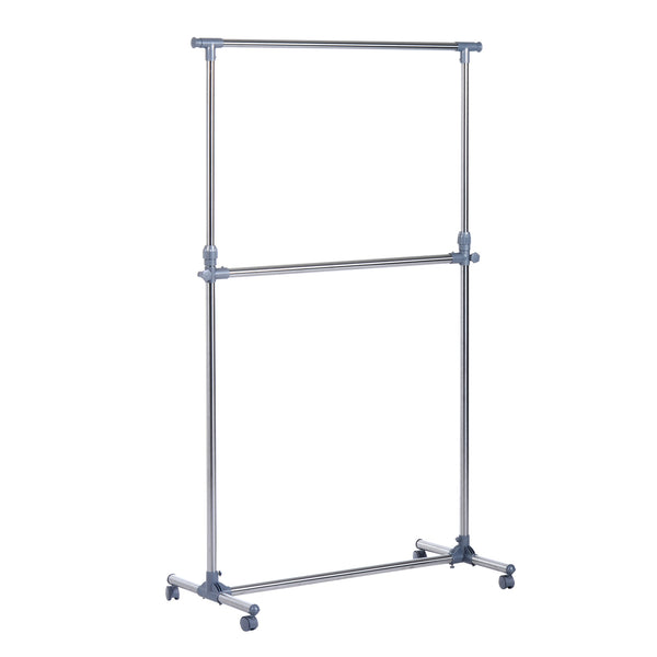 Portemanteau Extensible 165x48x180 cm en Acier Inoxydable et ABS Chromé online
