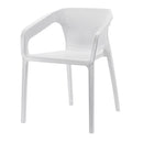 Set 4 Sedie da Giardino Impilabili 54x74x57 cm in Polipropilene Siena Bianca