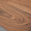 Tavolo Rotondo Ø70 cm in Metallo e Legno MDF Noce