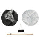 Tenda Cuccia per Gatti e Cani Piccoli Ø50x70 cm in Feltro Peluche Grigio