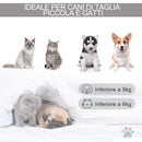 Tenda Cuccia per Gatti e Cani Piccoli 58x58x80 cm in Feltro Peluche Grigio