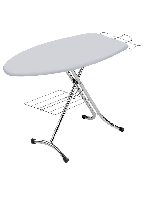 Asse da Stiro Rugby Profi 125x46 cm Salvaspazio Ampia Area con Ripiano Sottostante Gambe Triple in Acciaio sconto