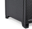 Set Tavolino e 2 Poltrone da Giardino Effetto Rattan Keter Emma Balcony Antracite
