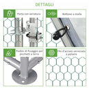 Gabbia Box da Esterno Zincato per Animali 2,8x3,8x1,95 m 