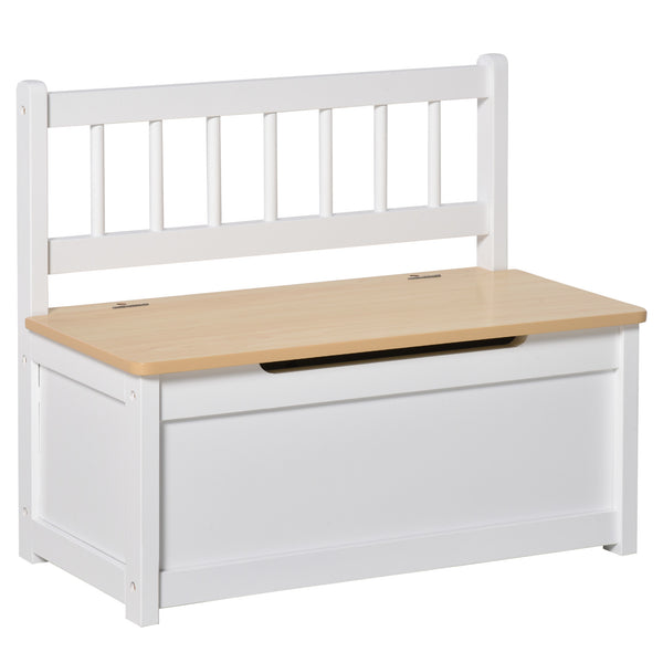 Coffre Enfant 2 en 1 60x30x50 cm en Bois Blanc acquista