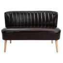 Divano 2 Posti 117x56,5x77 cm in Similpelle Marrone Scuro