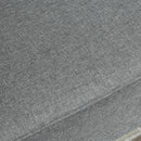 Divano 2 Posti 117x56,5x77 cm in Tessuto Grigio Chiaro